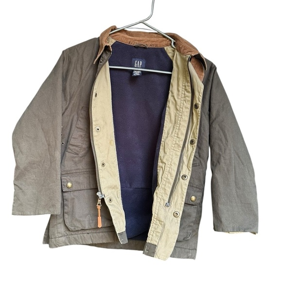 Vintage Gap Boys Barn Chore Jacket 100% Cotton Army Green S/10 - Picture 3 of 8